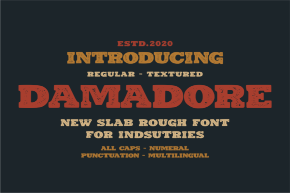 Discover Damadore: A Simple and Chunky Display Font for Creative Projects