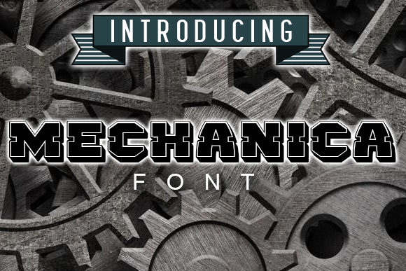 Mechanica Font: A Bold Display Font for Creative Expression