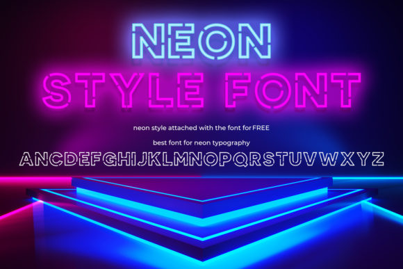 Neon Style Font for Bold Design Projects